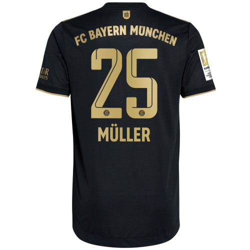 FC Bayern München Fodboldtrøjer Thomas Muller 25 Udebanesæt 2021/22 Kort ærmer FC Bayern München Fodboldtrøjer Thomas Muller 25 Udebanesæt 2021/22 Kort ærmer